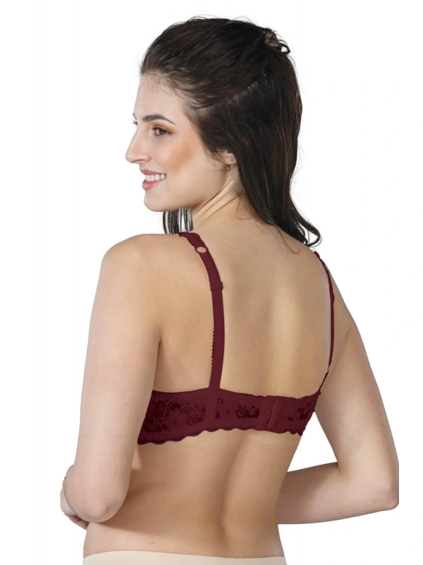 Bordo Mı Emay 188 B Pedli Dantelli Telli Toparlayıcı Sütyen