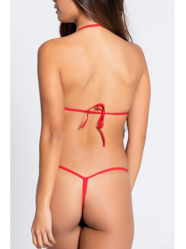 Büyük Beden Ağı Açık Kırmızı Sütyen Külot Takımı