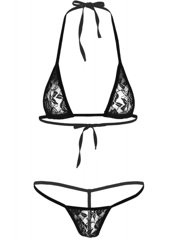 Büyük Beden Dantelli Siyah  Sütyen Külot Takımı