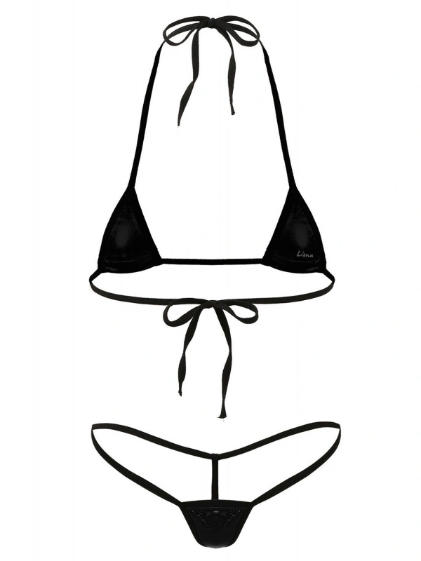 Büyük Beden Fantazi İç Giyim Siyah Sütyen Çamaşır Takımı