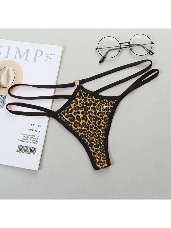 Büyük Beden Leopar Desenli Fantazi String Bato Külot