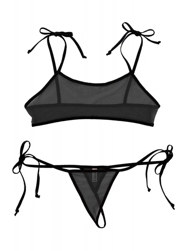 Büyük Beden Siyah  İç Giyim Sütyen Külot Takımı