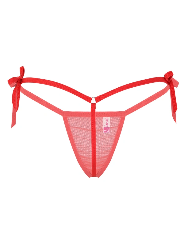 Büyük Beden Transparan Kadın Kırmızı  İç Giyim