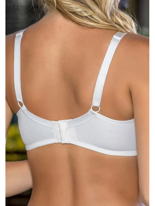 Büyük Beden Uyumlu Ekru Tül Detaylı Günlük Sütyen, B,c Cup Balensiz Konforlu Sütyen