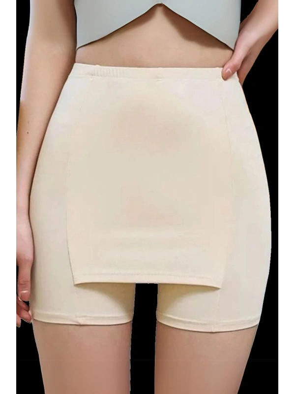 Çift Katmanlı Etek Altı Şort Korse Kadın 4432
