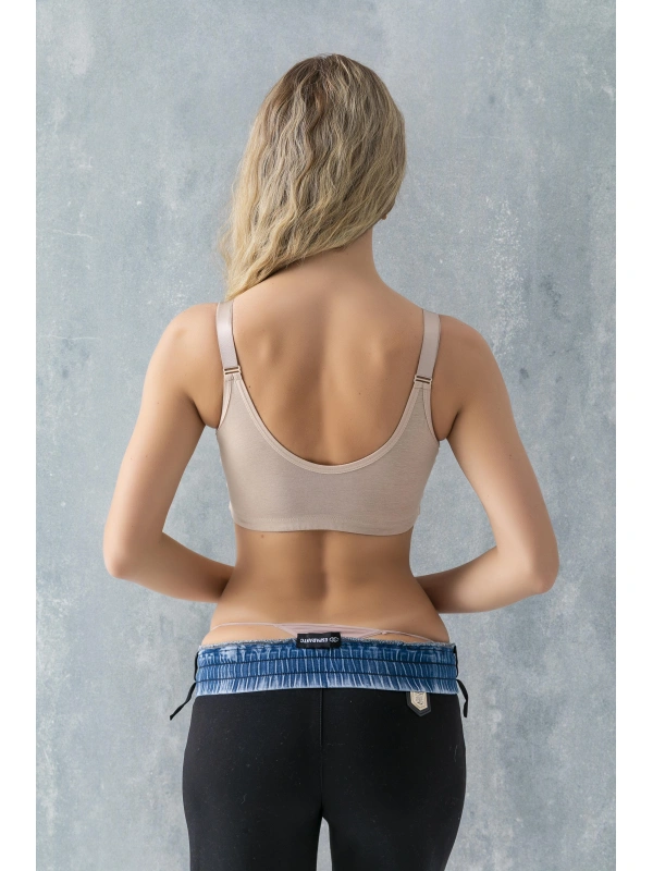 Çıtçıtlı Toparlayıcı Minimizer  Sütyen Cappucino (brf11991)