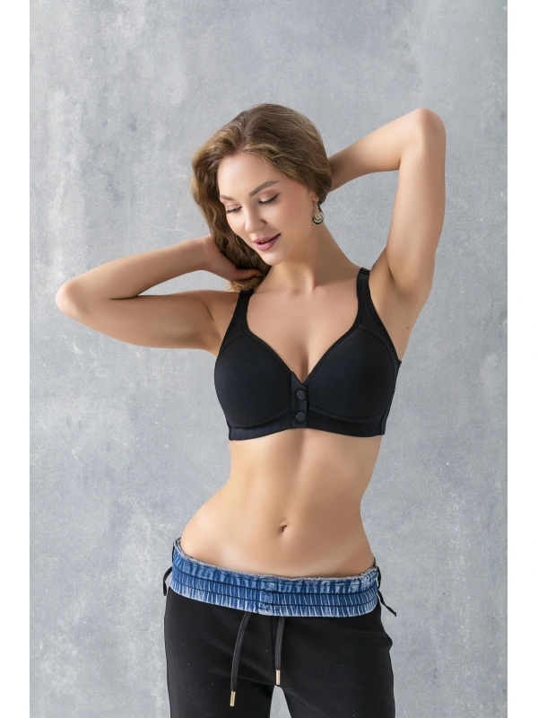 Çıtçıtlı Toparlayıcı Minimizer Sütyen Siyah (brf11991)