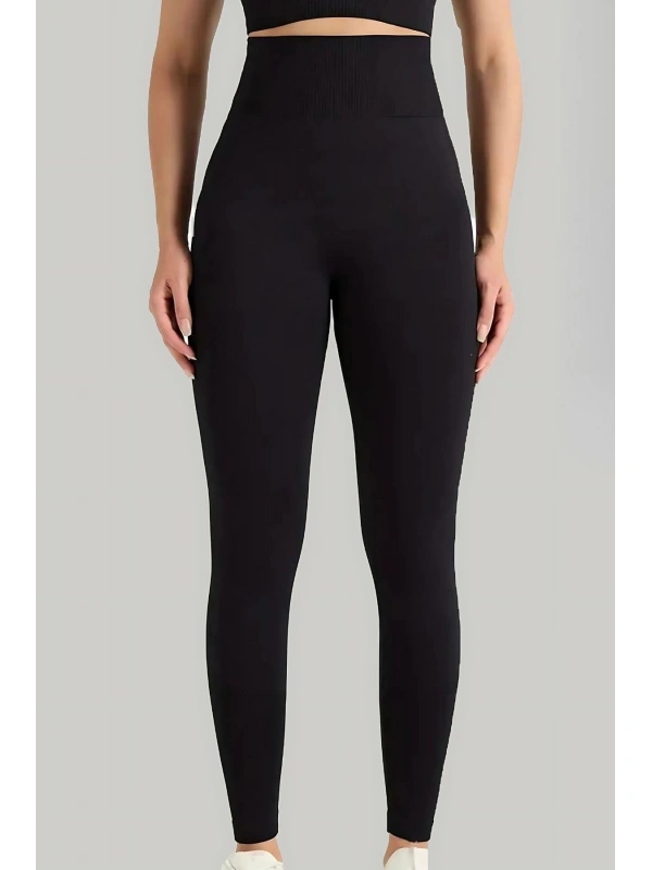 Dikişsiz Düz Tayt Kadın 4451