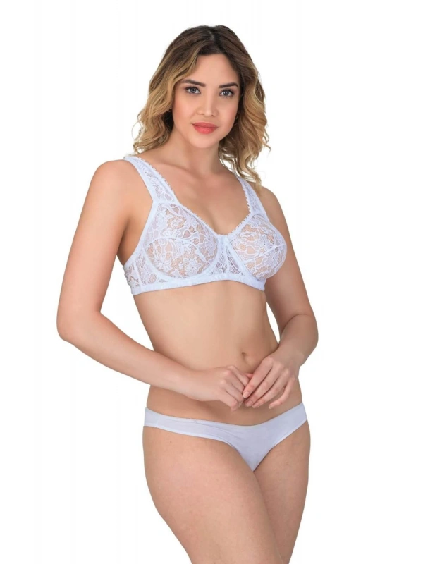 Ekru Mı Emay 178 B Balenli Dantelli Sütyen