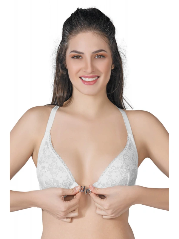Ekru Mı Emay 187 C Önden Açılır Balenli Sporcu Sütyen