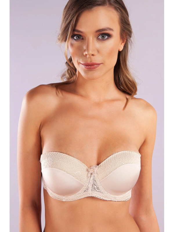 Gala Balconette Foam Cup Lace Bra, Ten Konforlu Ve Şık Sütyen, Strapless