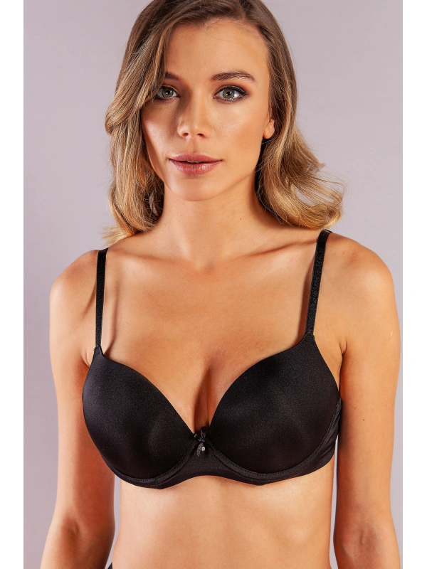 Garabina Foam Cup  Push Up Bra, Siyah Konforlu Ve Şık Sütyen