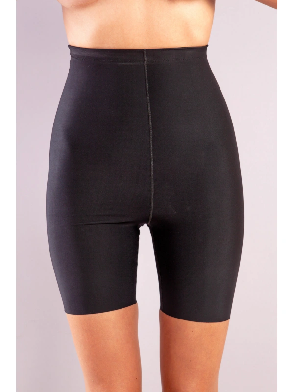 Golshan Girdle Extra Hight Waist Short Corset, İz Yapmayan Görünmez Ekstra Yüksek Bel Uzun Paçalı Siyah Korse