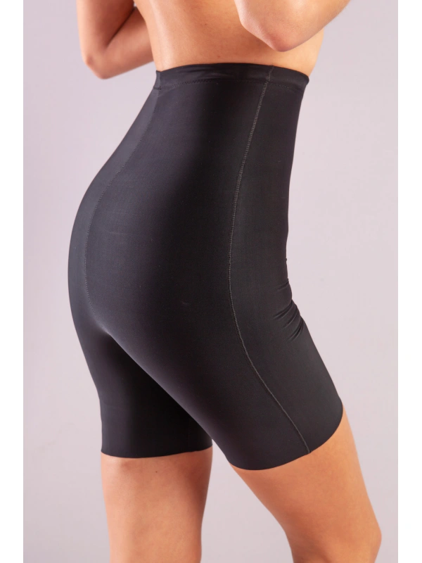 Golshan Girdle Extra Hight Waist Short Corset, İz Yapmayan Görünmez Ekstra Yüksek Bel Uzun Paçalı Siyah Korse