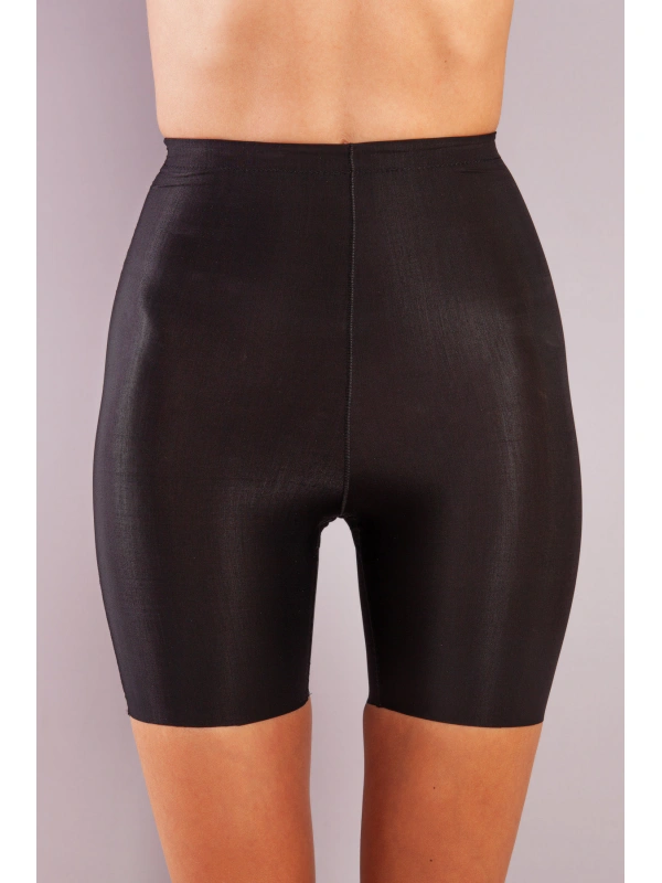 Golshan Girdle Hight Waist Micro Short Corset, İz Yapmayan Görünmez Yüksek Bel Paçalı Siyah Korse