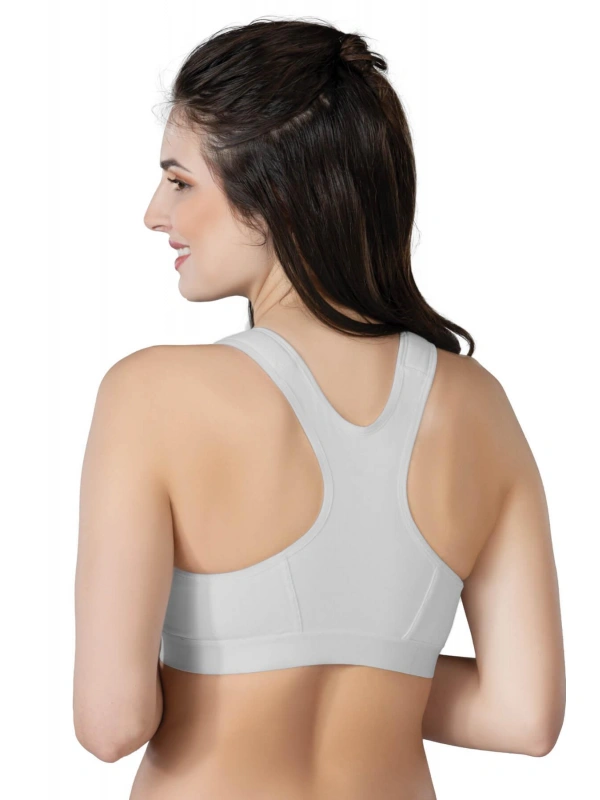 Gri Mı Emay 184 B Önden Fermuarlı Sporcu Penye Sütyen