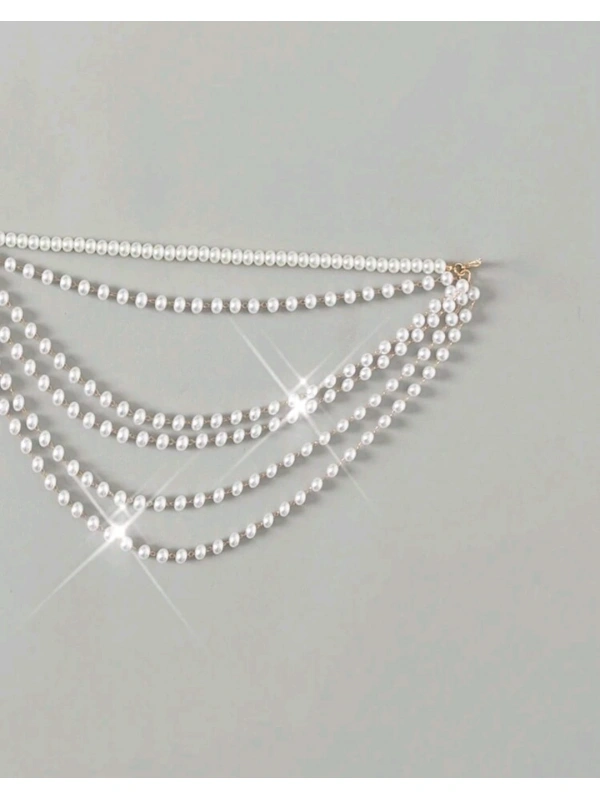 İnci Şıklığıyla Plajlarda Parla – Ayarlanabilir Bikini Zincir Aksesuarı