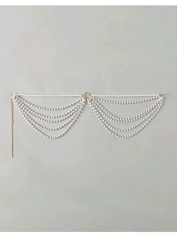 İnci Şıklığıyla Plajlarda Parla – Ayarlanabilir Bikini Zincir Aksesuarı