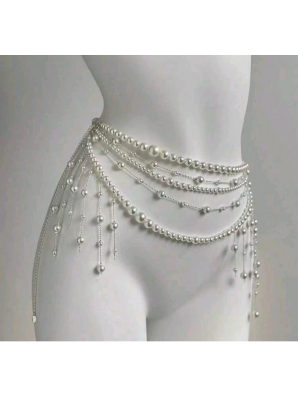 Kadın Seksi Bel Aksesuarı , Zarif , Şık , İncili Kostüm