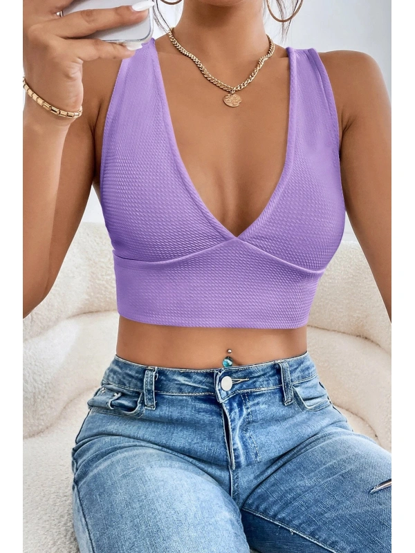 Kadın Siyah Çapraz Sırt Detaylı Şık Crop Top Büstiyer
