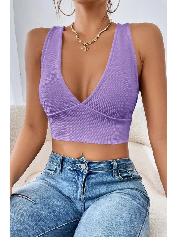 Kadın Siyah Çapraz Sırt Detaylı Şık Crop Top Büstiyer