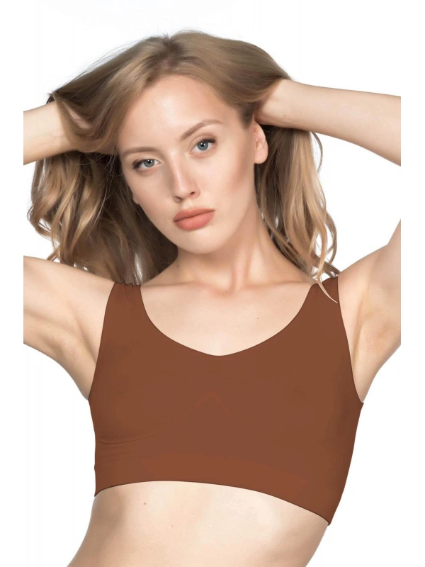 Kahve Mı Emay 4005 Soft Kalın Askı Büstiyer