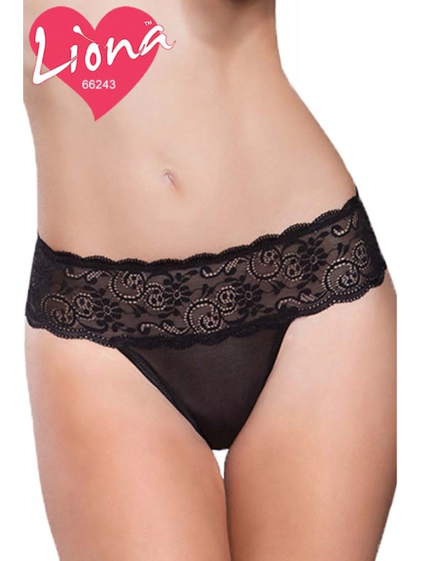 Kurdeleli Siyah Bayan Seksi Külot