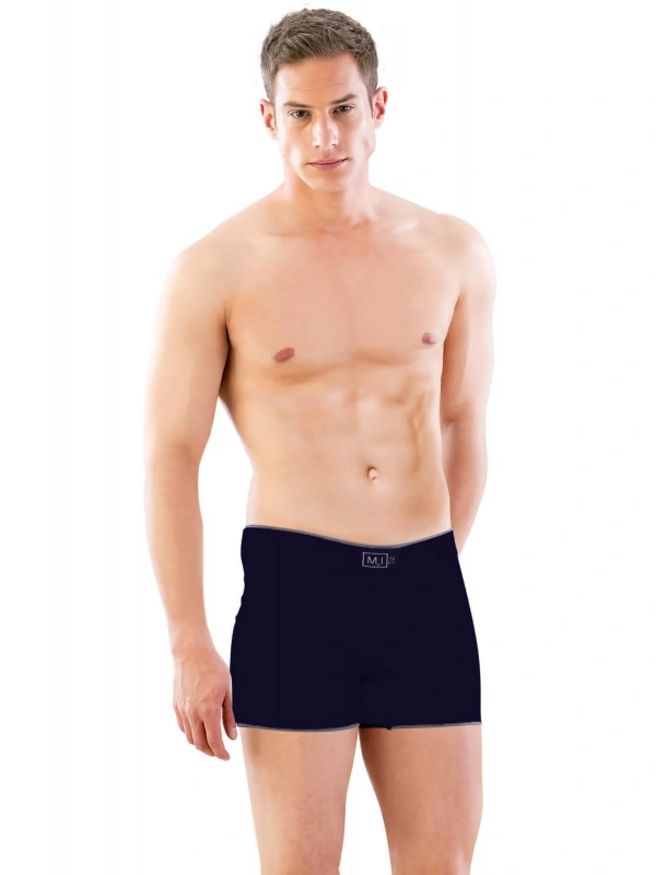 Lacivert  Mı Emay 2108 Seamless Uzun Erkek Boxer
