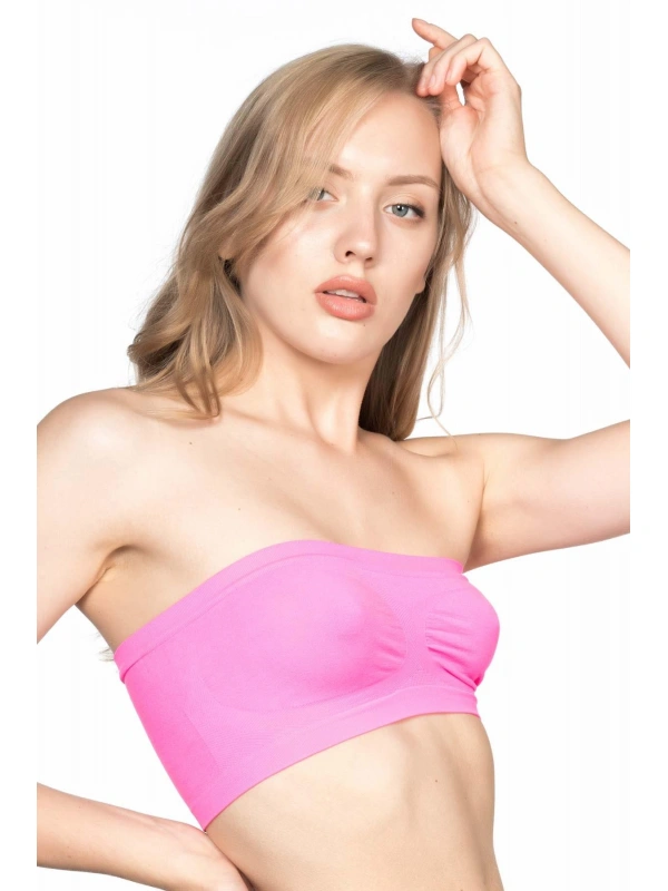 Neon Fuşya Mı Emay 4002 Soft Straplez Büstiyer