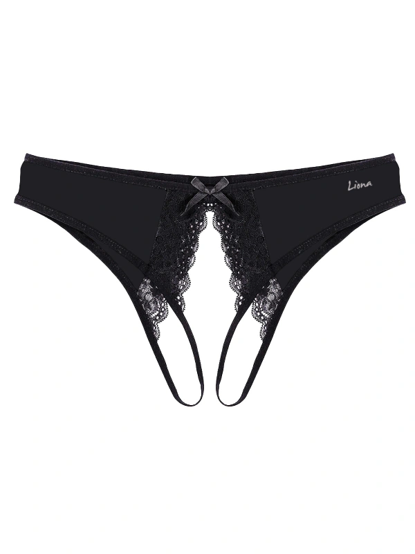 Özel Bölgesi Açık Siyah Fantazi Külot