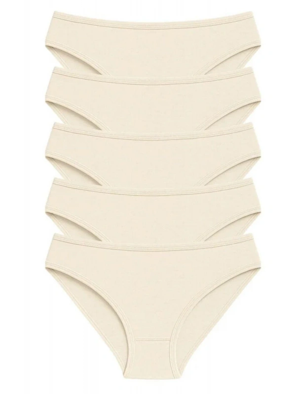 Pk40002 Pamuklu Basic Kadın Bikini Külot 5 Li Paket