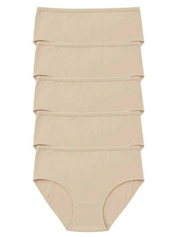 Pk40003 Büyük Beden Yüksek Bel Külot 5 Li Paket