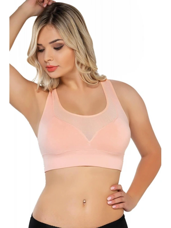 Pudra  Mı Emay 4027 Seamless Tül Pedli Toparlayıcı Büstiyer