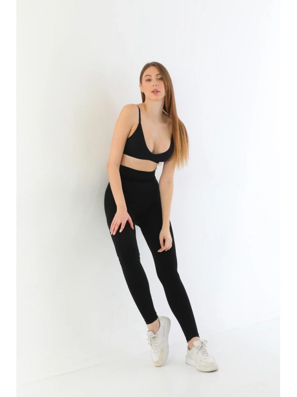Siyah Mı 3904 Göğüs Altı Yüksek Bel Toparlayıcı Tayt