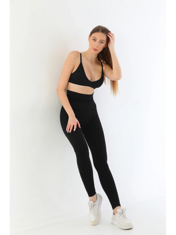 Siyah Mı 3904 Göğüs Altı Yüksek Bel Toparlayıcı Tayt