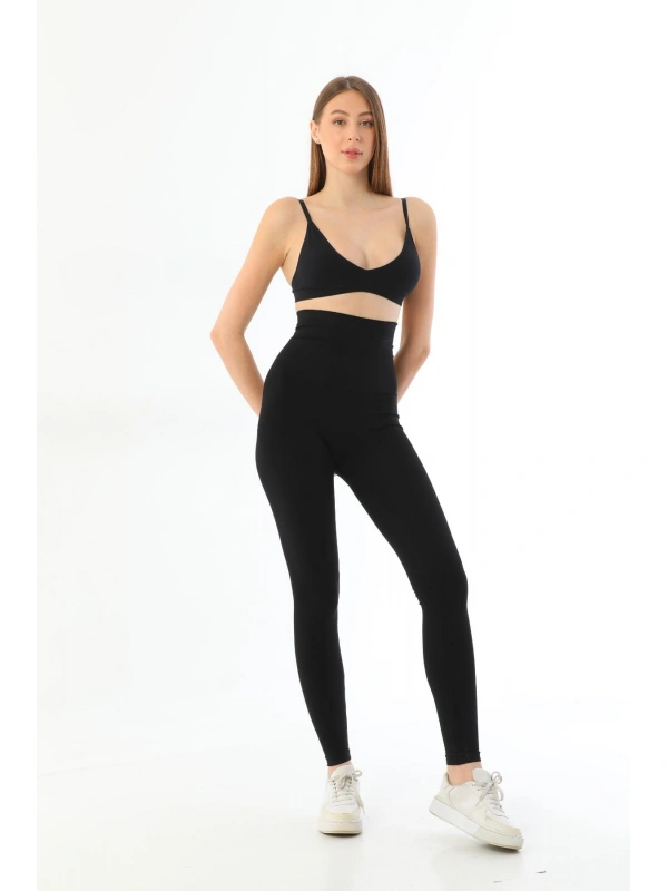 Siyah Mı 3904 Göğüs Altı Yüksek Bel Toparlayıcı Tayt