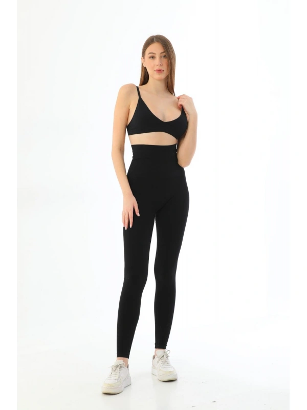 Siyah Mı 3904 Göğüs Altı Yüksek Bel Toparlayıcı Tayt
