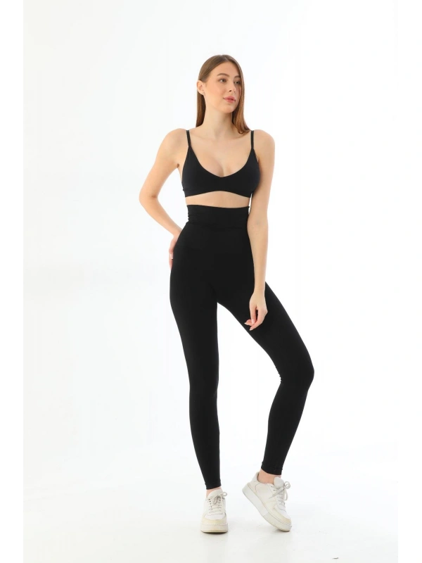 Siyah Mı 3904 Göğüs Altı Yüksek Bel Toparlayıcı Tayt