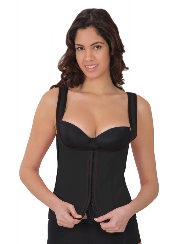 Siyah Mı 9173 Agraflı Göğsü Açık Atlet Korse