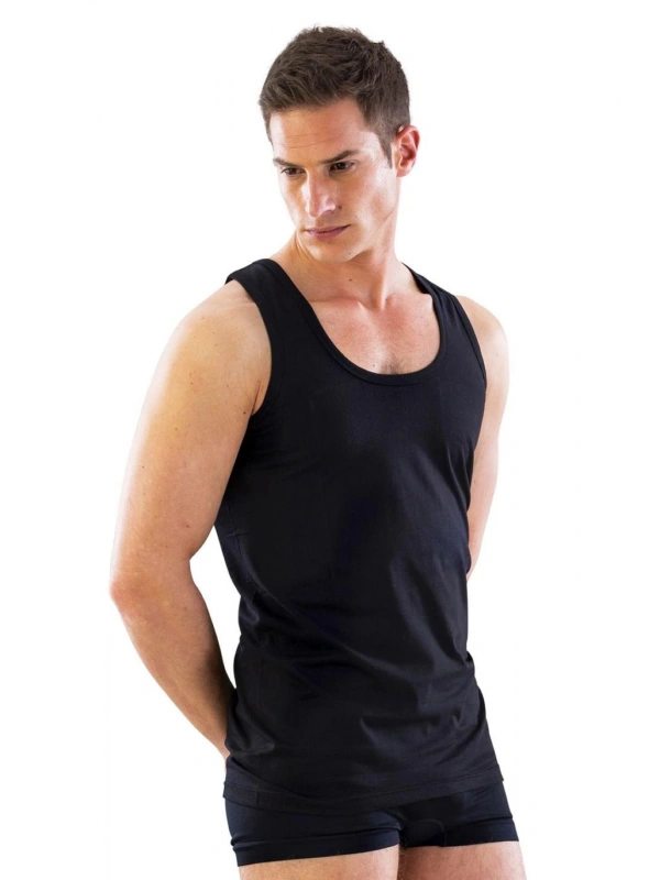 Siyah Mı Emay 12210-r U Yaka Askılı Erkek Atlet Renkli