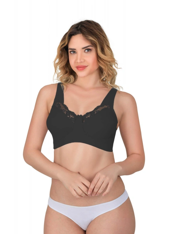 Siyah Mı Emay 181 B Dantelli Toparlayıcı Cotton Sütyen