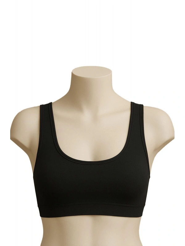 Siyah Mı Emay 1816 6'lı Pedli Kalın Askılı Alıştırma Sütyeni