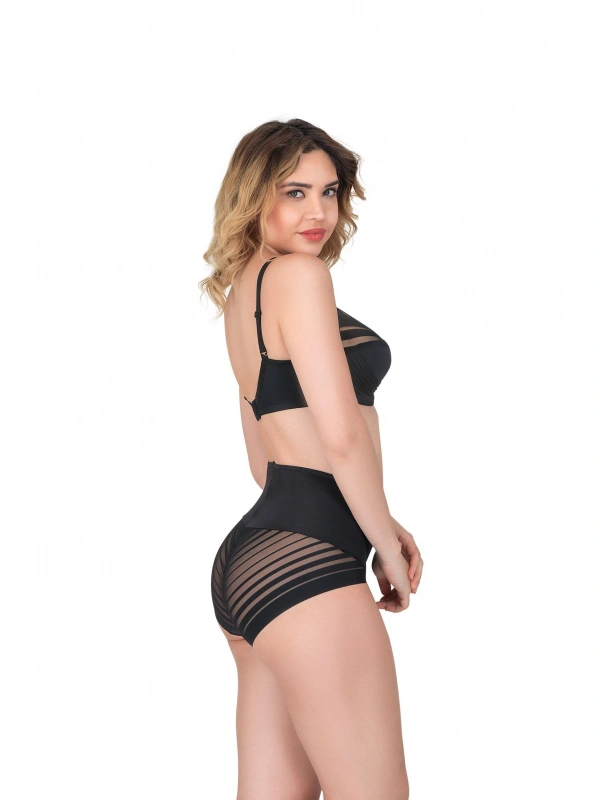 Siyah Mı Emay 183 C Yan Destekli Toparlayıcı Balenli Sütyen