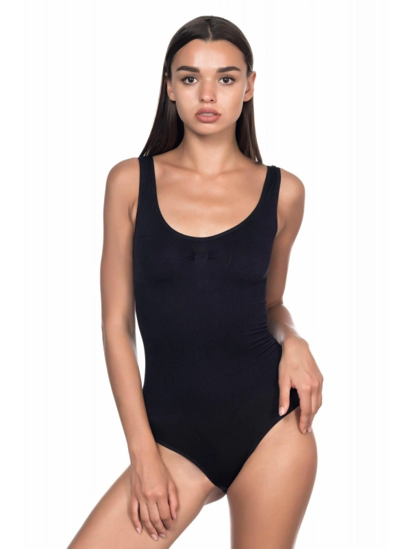 Siyah Mı Emay 1924 Soft Kalın Askıllı Çıtçıtlı Body