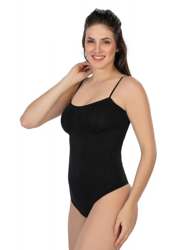 Siyah Mı Emay 1927 İp Askıllı Ripli String Body