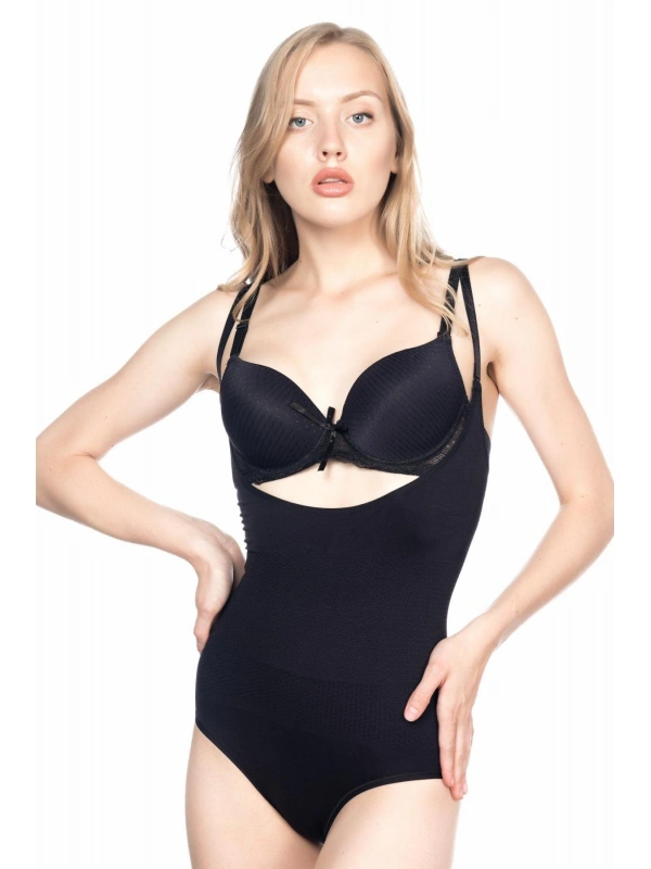 Siyah Mı Emay 2023 Göğsü Açık Body Korse