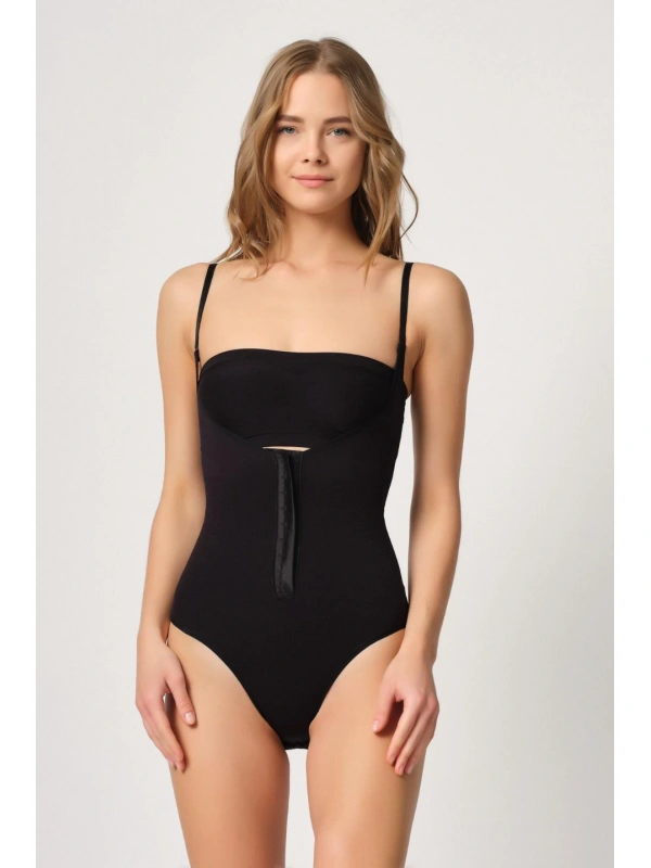 Siyah Mı Emay 2043 Göğsü Açık Agraflı Body Korse