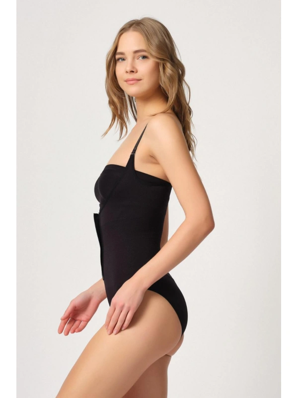 Siyah Mı Emay 2043 Göğsü Açık Agraflı Body Korse