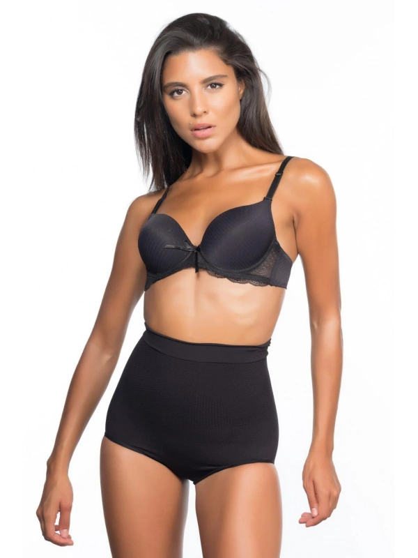 Siyah Mı Emay 2057 Yüksek Bel Masajlı Slip Korse