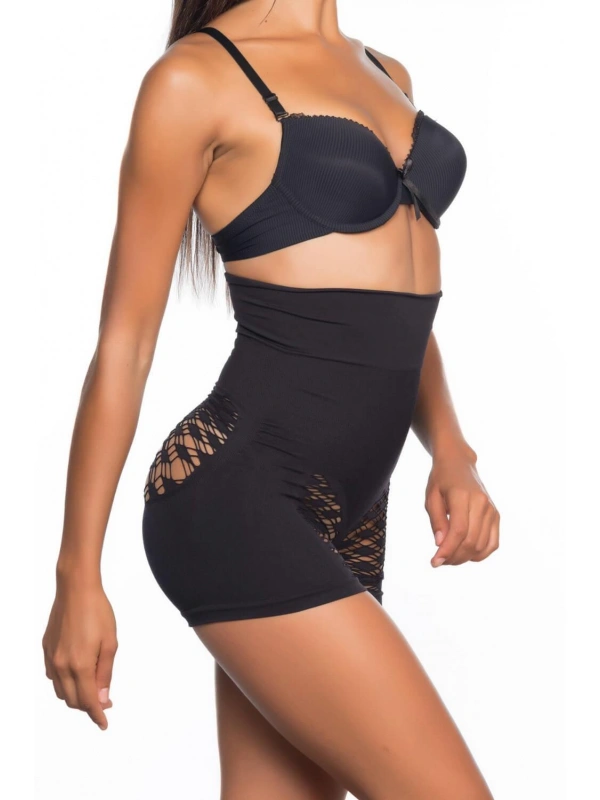 Siyah Mı Emay 2064 Popo Açık Fantezi Boxer Korse